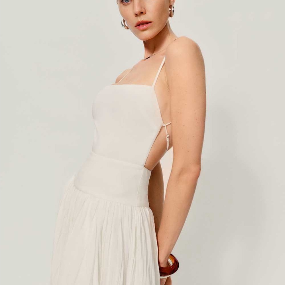 NWT Reformation Perlette Dress White Size 0